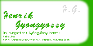 henrik gyongyossy business card